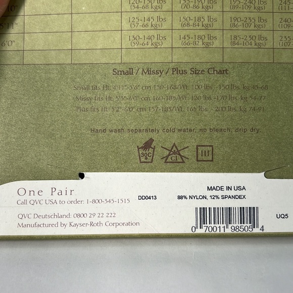 QVC Legacy Legwear Opaque Control
Top Tights Brown Size B A31857
NIP USA - Picture 6 of 6